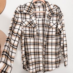 Neutral Plaid Shacket